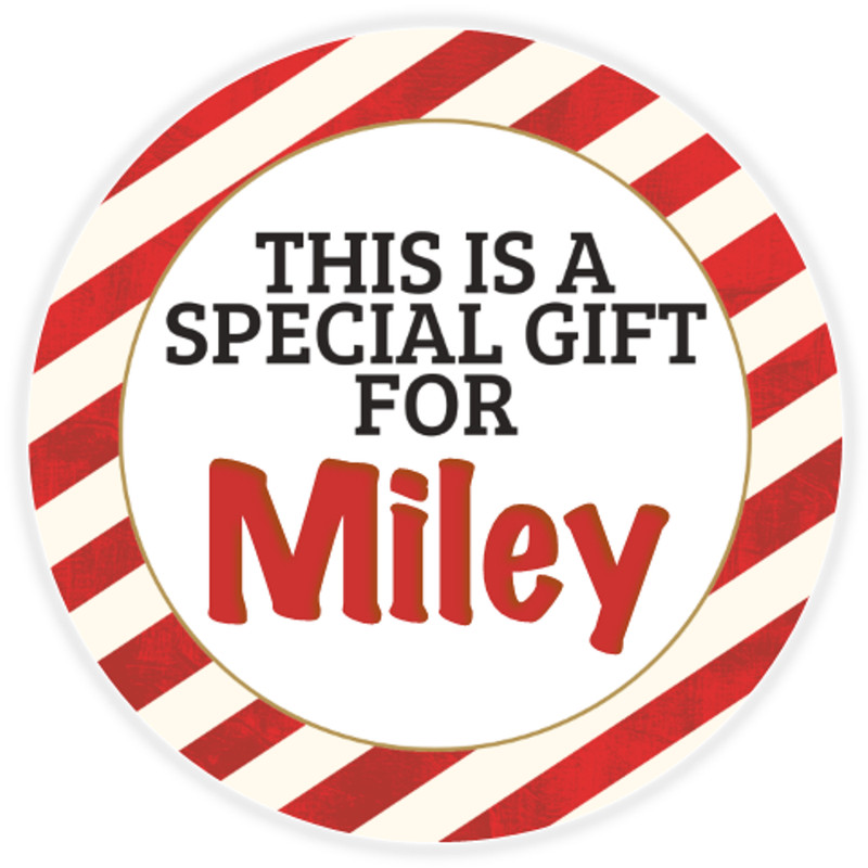 This is a Special Gift for Miley - 3 Pack Circle Stickers 3 Inch - Christmas