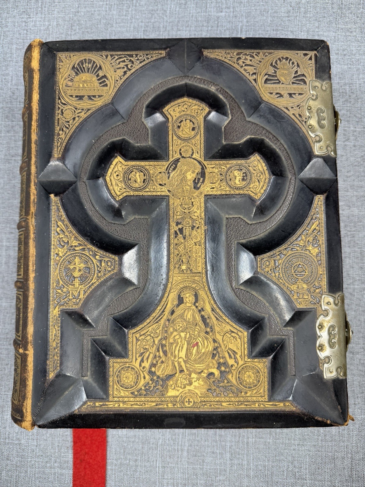 Rare 1883 Duoay-Rheims Illustrated Catholic Holy Bible 