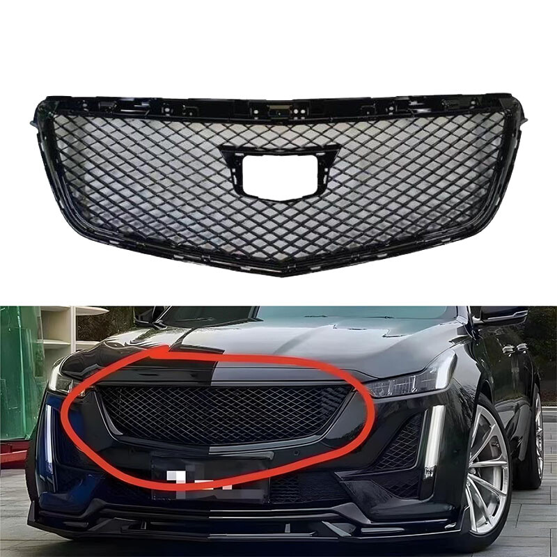 Front Bumper Grille Mesh Upper Grill For 2015-2020 Cadillac ATS Honeycomb Black Front Bumper Grille Mesh Upper Grill For 2015-2020 Cadillac ATS Honeycomb Black