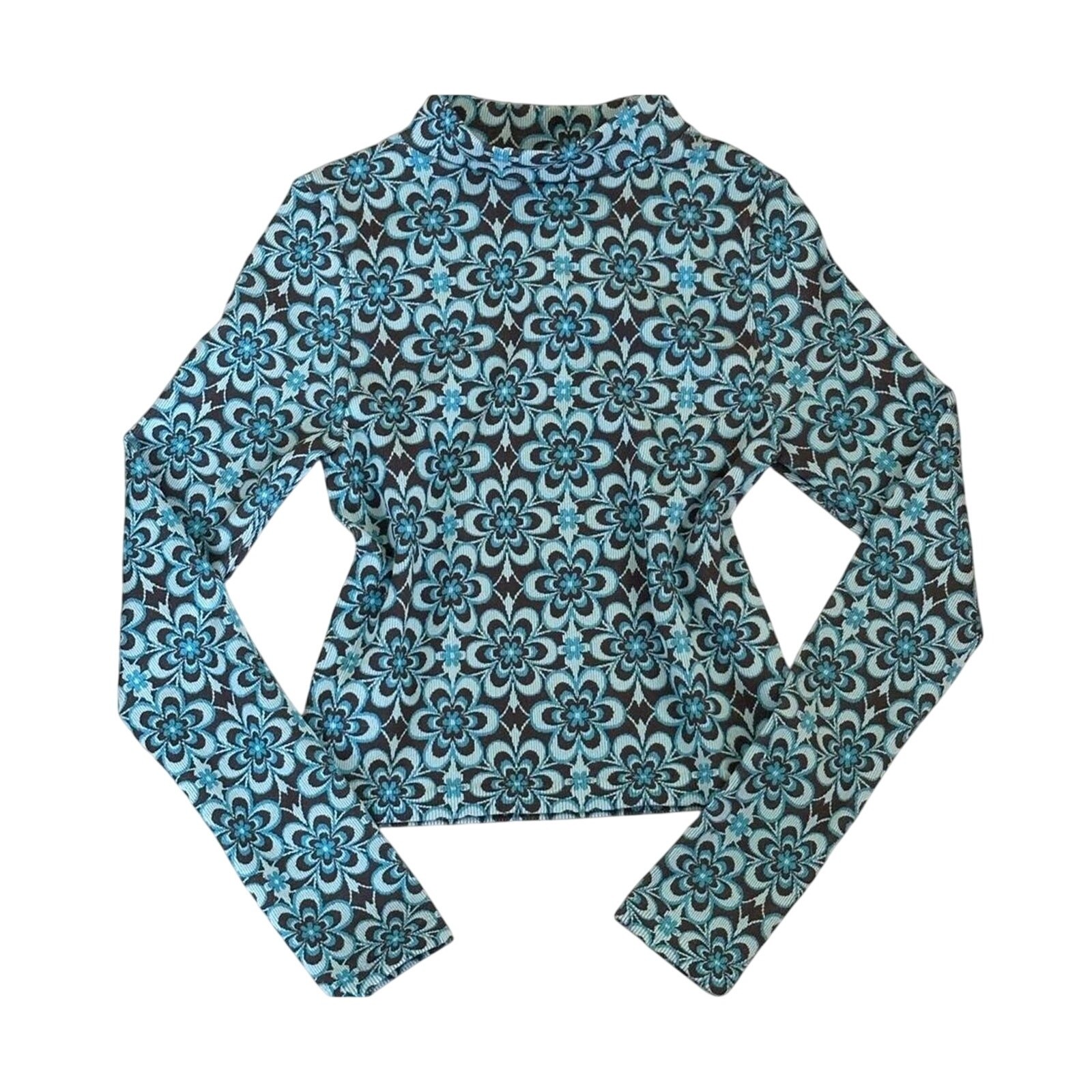 70s Groovy Flower pattern top