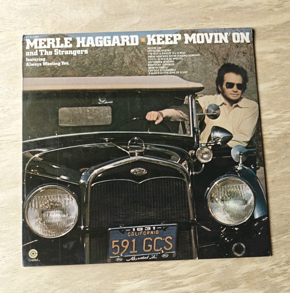 New Old Stock SEALED Merle Haggard Vinyl LP Keep Movin\' On 1975 Capitol Country New Old Stock SEALED Merle Haggard Vinyl LP Keep Movin\' On 1975 Capitol Country