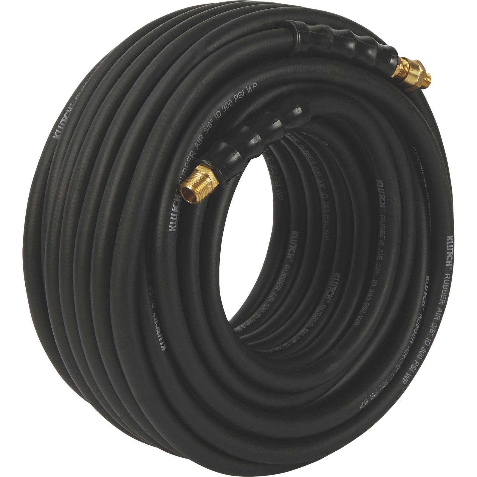 Klutch Rubber Air Hose, 3/8in. x 100ft., 300 PSI, Ozone-Resistant Cover Klutch Rubber Air Hose, 3/8in. x 100ft., 300 PSI, Ozone-Resistant Cover