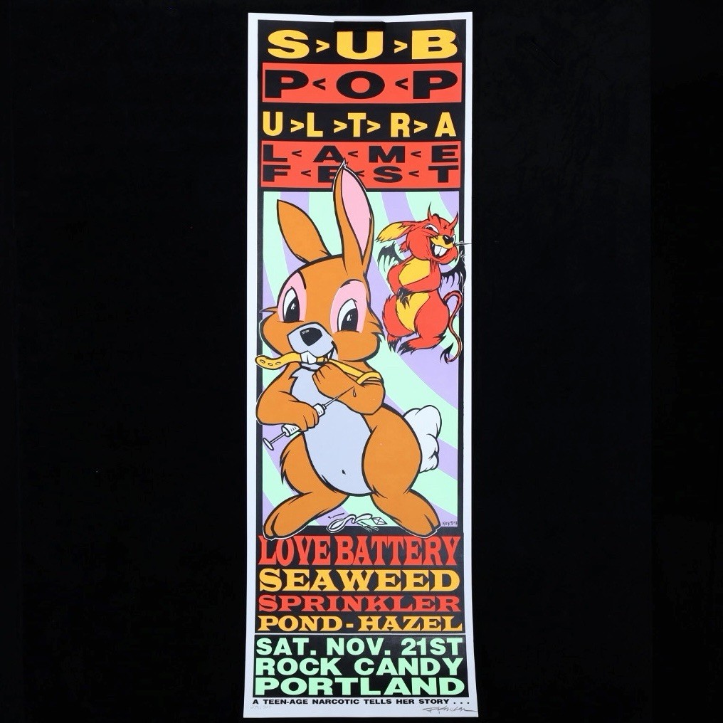 Ultra Lame Fest — Seaweed — Pond — Sub Pop — 92 — Frank Kozik — #239/500 — 11x35
