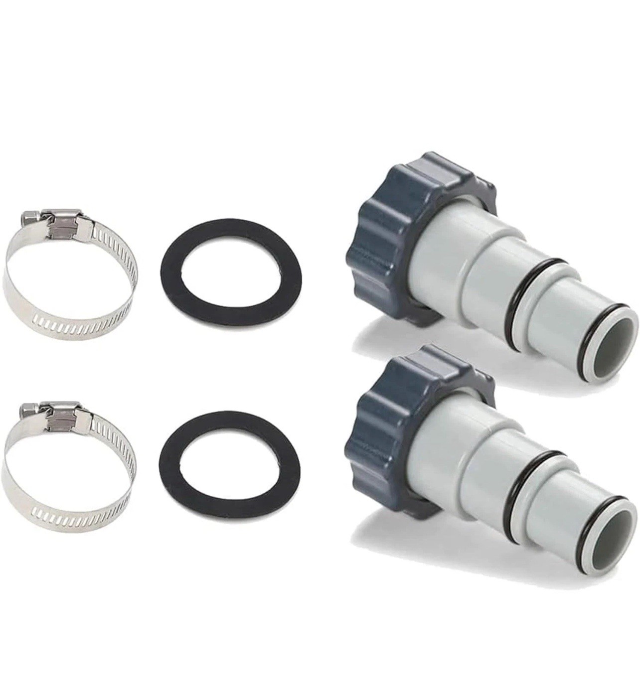 Tongass (2-Pack) Replacement Threaded to Clamp Style Hose Adapter for Intex Pool