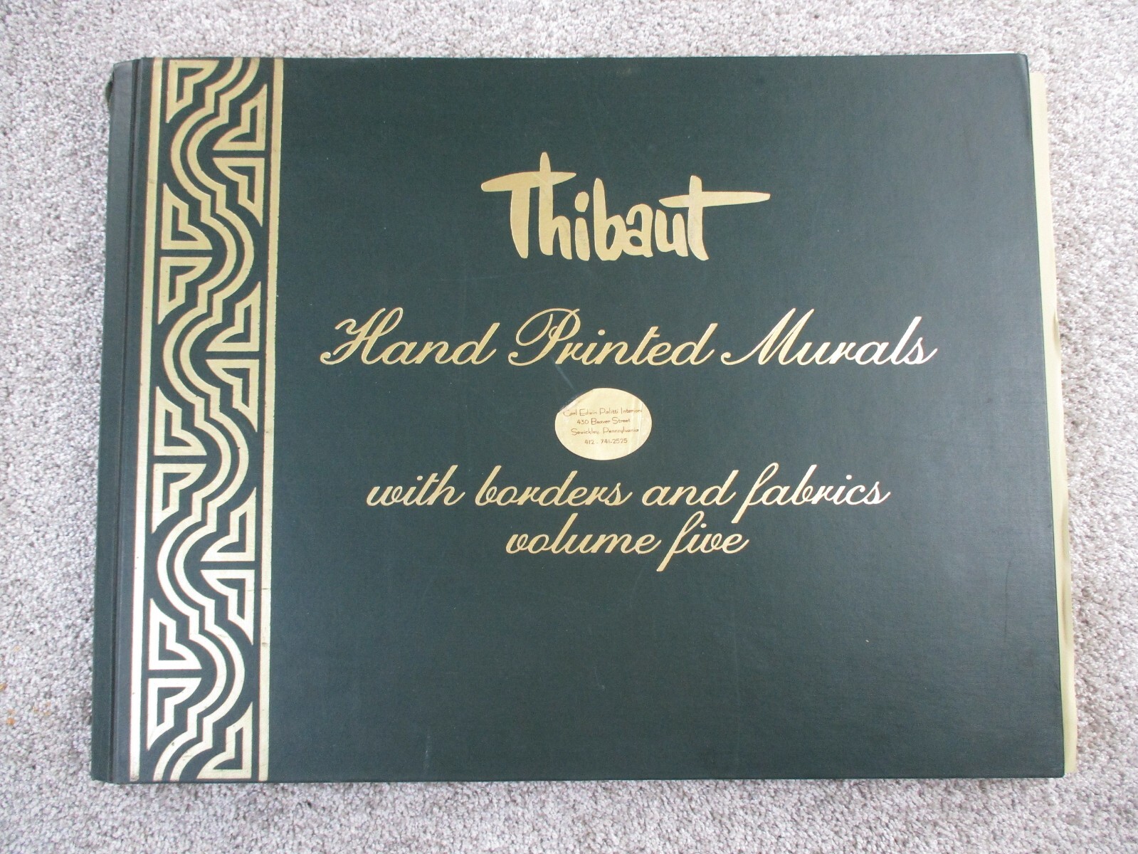 Thibaut Book Hand Printed Murals with Boarders and Fabrics Vol. 5 RARE