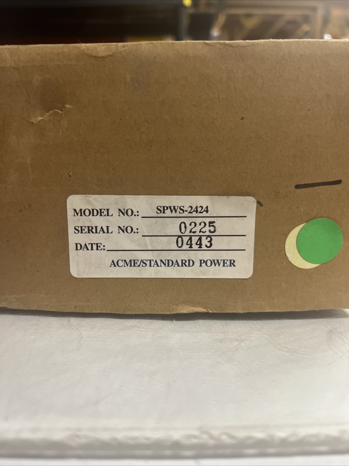 NEW ACME / STANDARD POWER SPWS-2424 POWER SUPPLY SPWS2424 NEW ACME / STANDARD POWER SPWS-2424 POWER SUPPLY SPWS2424
