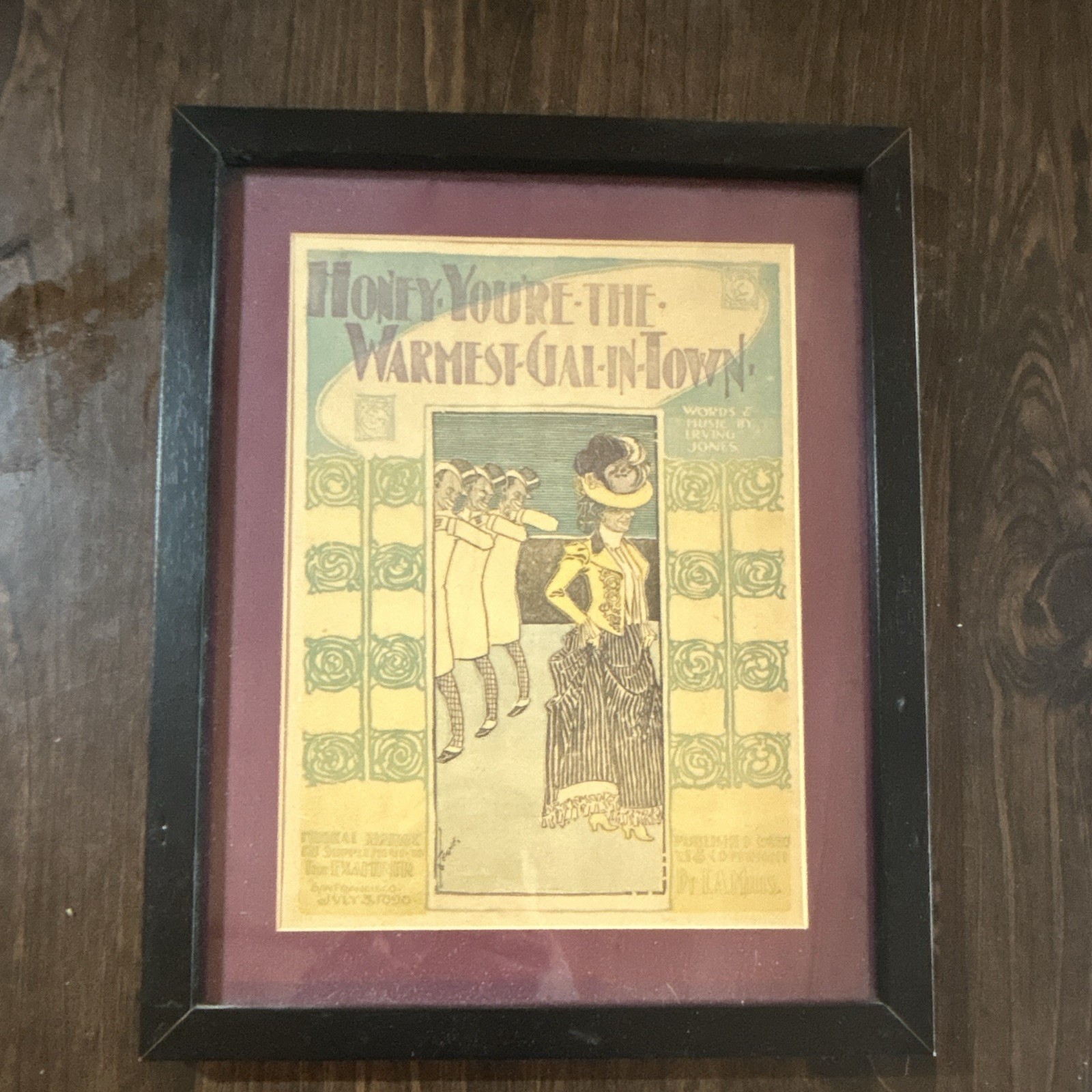 vintage 1898 music supplement cover titled 