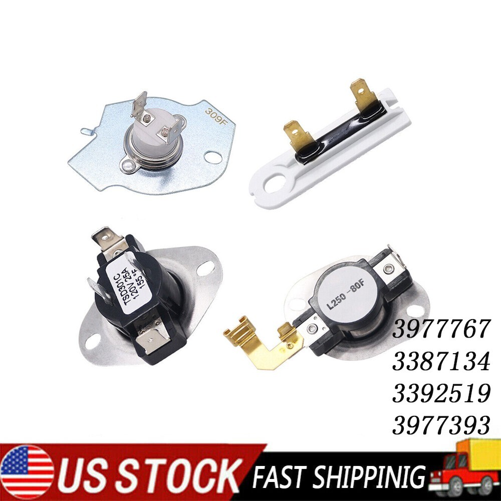 3387134 Dryer Thermostat 3977393,3392519,3977767 Thermal Fuse Kit for whirlpool 3387134 Dryer Thermostat 3977393,3392519,3977767 Thermal Fuse Kit for whirlpool