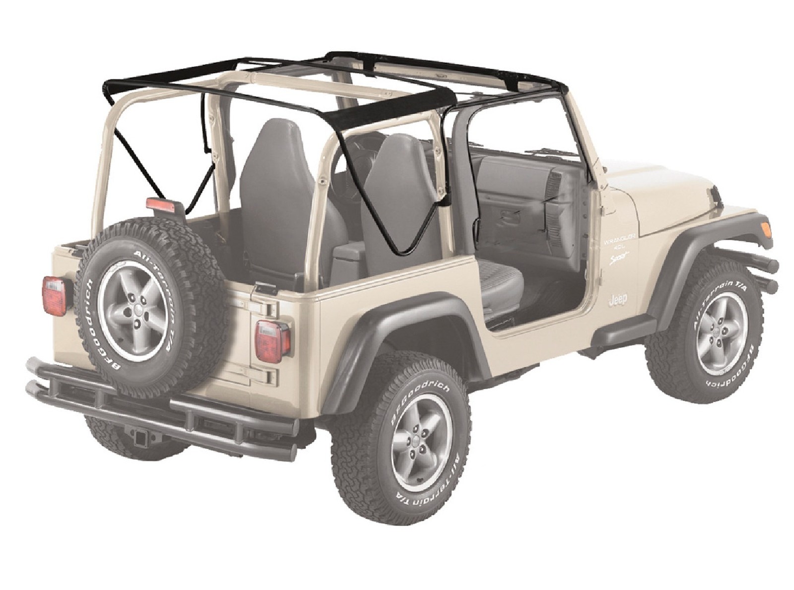 Bestop 55002-01 Replacement Soft Top OE Style Hardware Kit for 97-06 Wrangler TJ