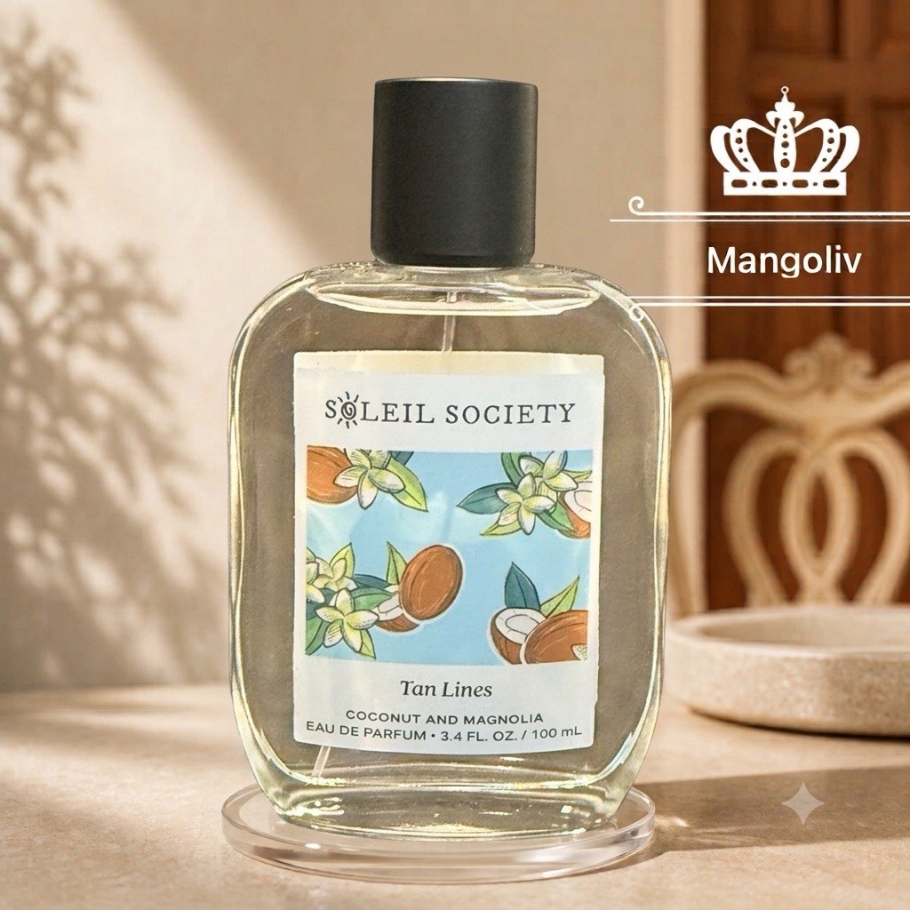Soleil Society TAN LINES Coconut and Magnolia Eau De Parfum Spray 3.4 oz 100ml