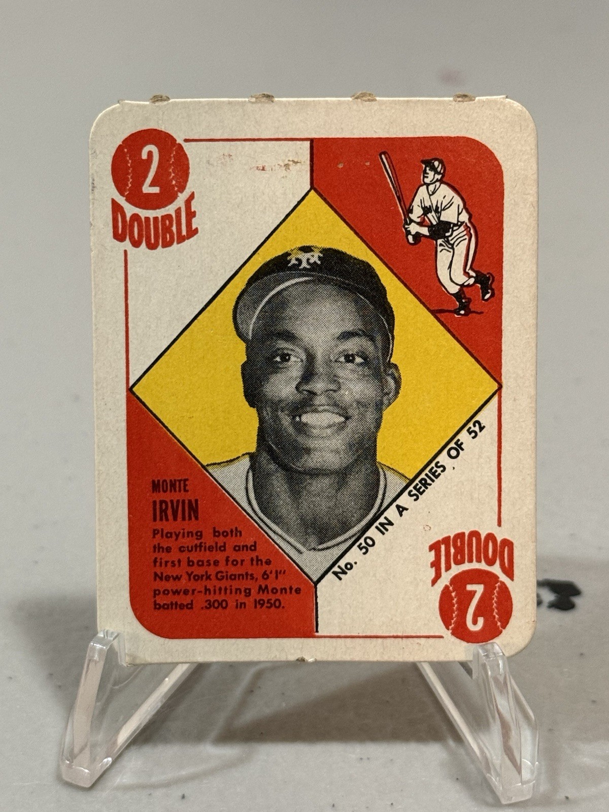 1951 Topps Red Backs #50 Monte Irvin New York Giants Rookie 1st Year Topps 1951 Topps Red Backs #50 Monte Irvin New York Giants Rookie 1st Year Topps