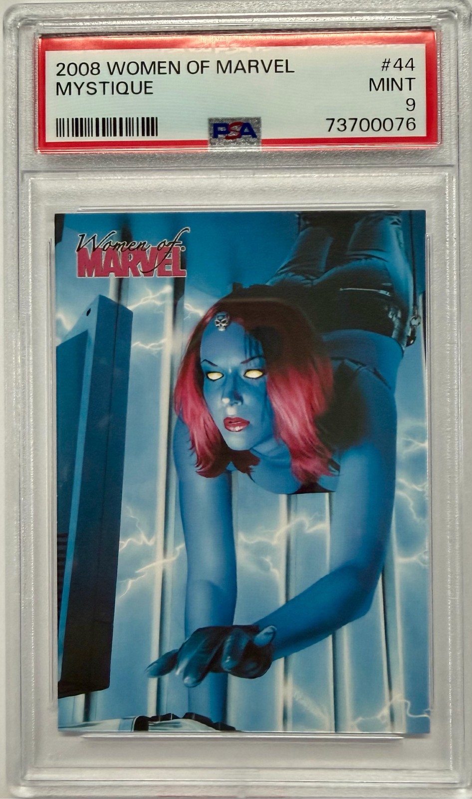 2008 Rittenhouse Women of Marvel Mystique #44 PSA 9 MINT 2008 Rittenhouse Women of Marvel Mystique #44 PSA 9 MINT