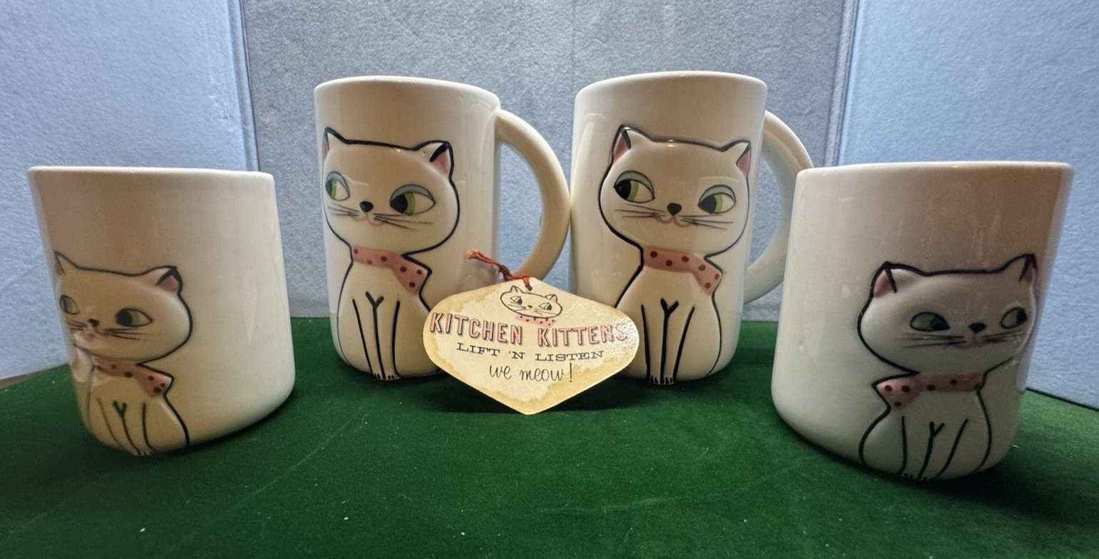 EXTREMELY RARE VTG. HOLT HOWARD SET OF 4 MUG SET (2) 10oz & (2) 6oz (1) ORG TAG EXTREMELY RARE VTG. HOLT HOWARD SET OF 4 MUG SET (2) 10oz & (2) 6oz (1) ORG TAG