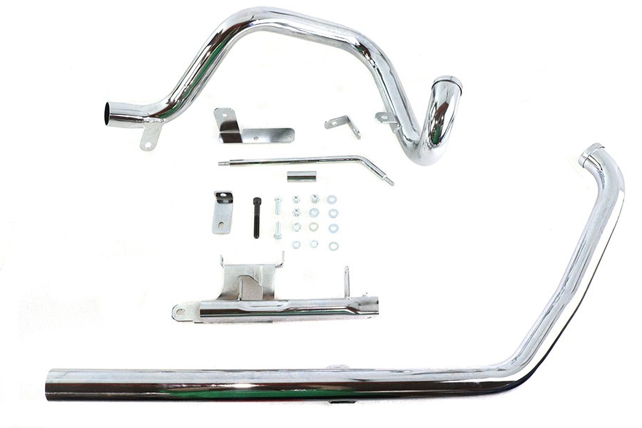 True Dual Exhaust Pipe System Chrome for Harley-Davidson