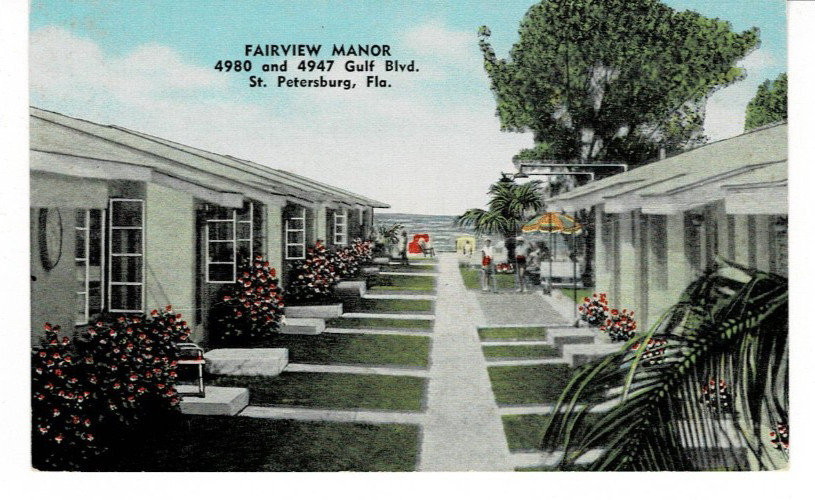 Vintage Postcard-Fairview Manor-St. Petersburg,FL-Unposted Vintage Postcard-Fairview Manor-St. Petersburg,FL-Unposted