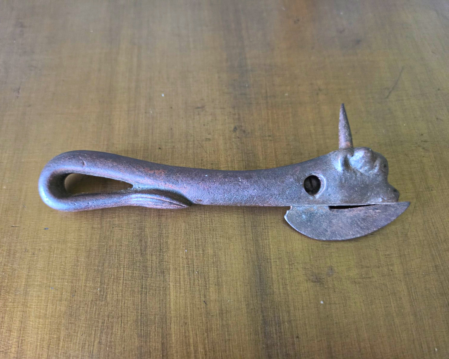 Antique Heavy Cast Iron Bully Beef Tin Opener From World War I Antique Heavy Cast Iron Bully Beef Tin Opener From World War I