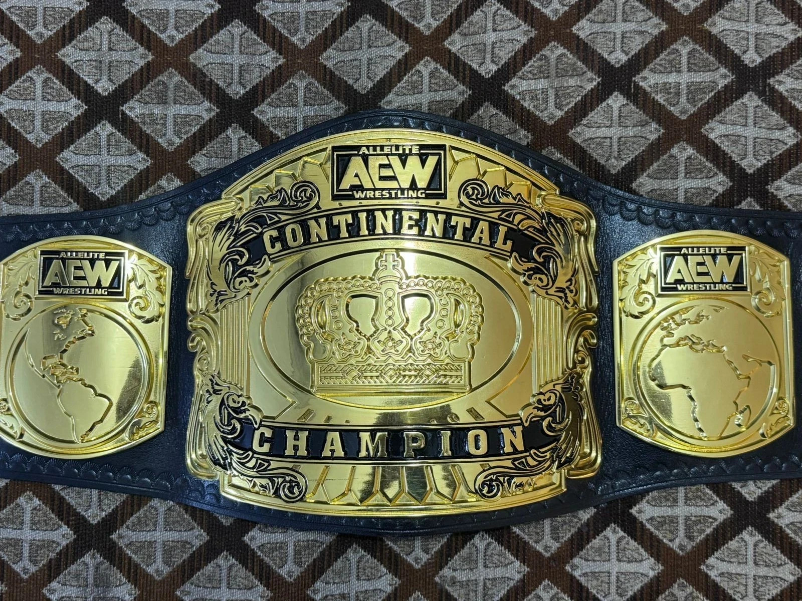 AEW CONTINENTAL CHAMPIONSHIP BELT ALL ELITE WRESTLING TITLE 4MM BRASS ADULT SIZE