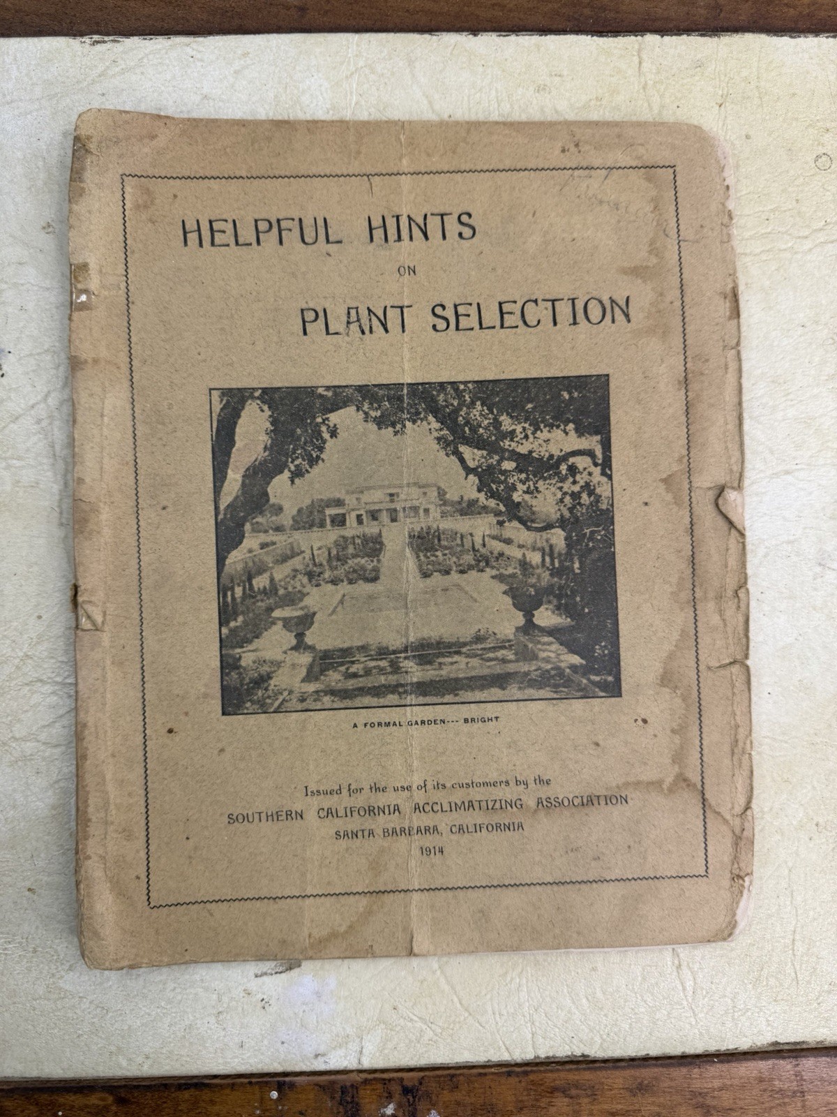 Antique 1914 Santa Barbara Book Helpful Hints Plant Selections Ephemera Antique 1914 Santa Barbara Book Helpful Hints Plant Selections Ephemera