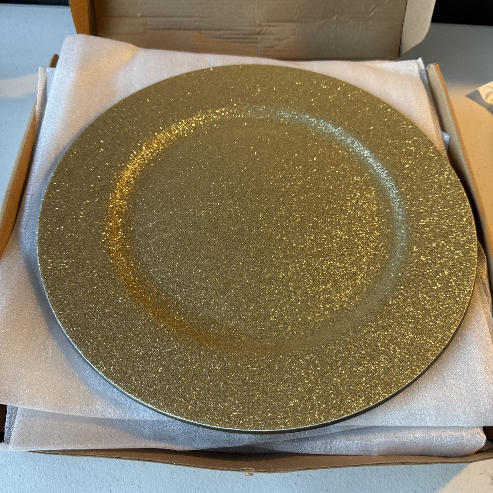 New ALINK Elegant Charger Plates gold charger plates 13” Set Of 9