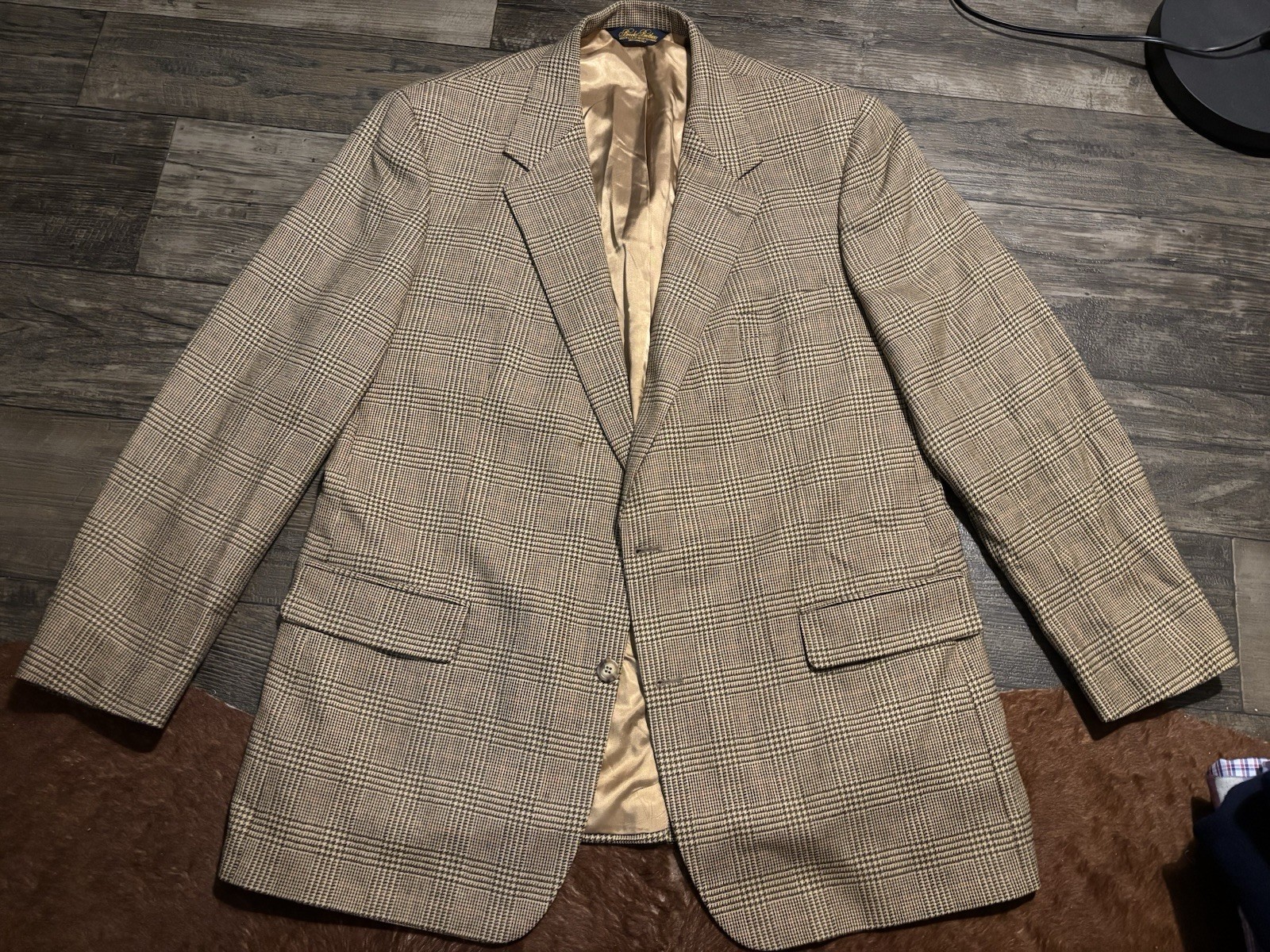 Vintage Brooks Brothers Blazer Mens 48L Brown Plaid Wool Tweed Sport Coat USA Vintage Brooks Brothers Blazer Mens 48L Brown Plaid Wool Tweed Sport Coat USA