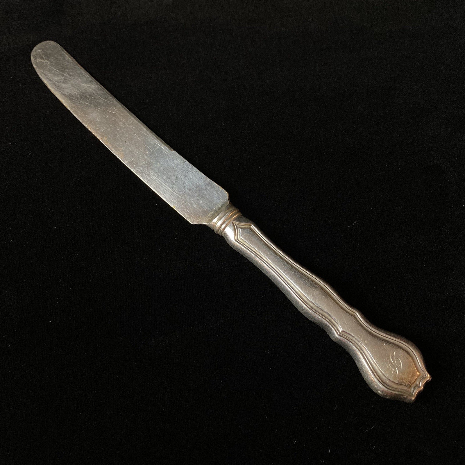 1900s Antique Nile by Wallace Sterling Silver Dinner Knife Stag Head Logo 9.5”