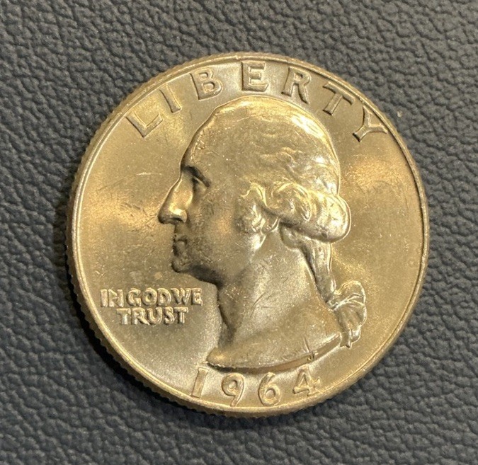 1964-D Washington Quarter – 90% Silver Coin - Brilliant Uncirculated Silver 1964-D Washington Quarter – 90% Silver Coin - Brilliant Uncirculated Silver