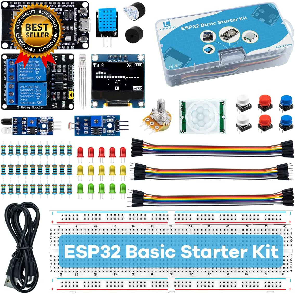 Basic Starter Kit for ESP32 ESP-32S Wifi I OT Development Board with Tutorial Co Basic Starter Kit for ESP32 ESP-32S Wifi I OT Development Board with Tutorial Co