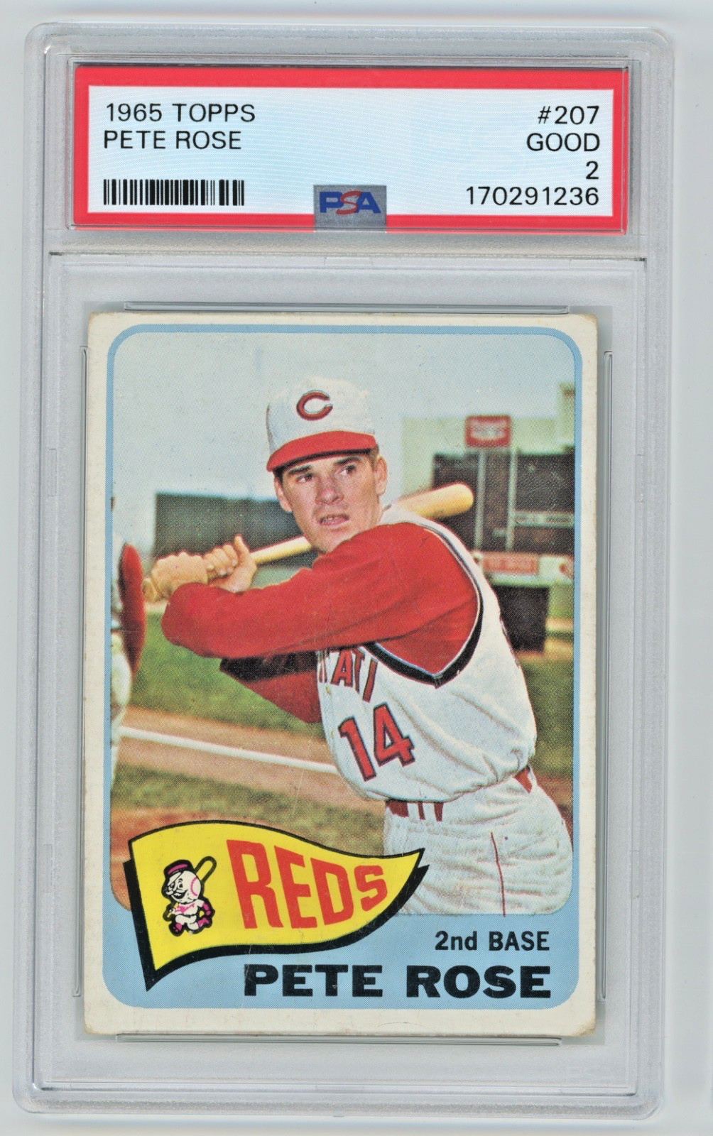 1965 Topps #207 PETE ROSE PSA PSA 2 1965 Topps #207 PETE ROSE PSA PSA 2