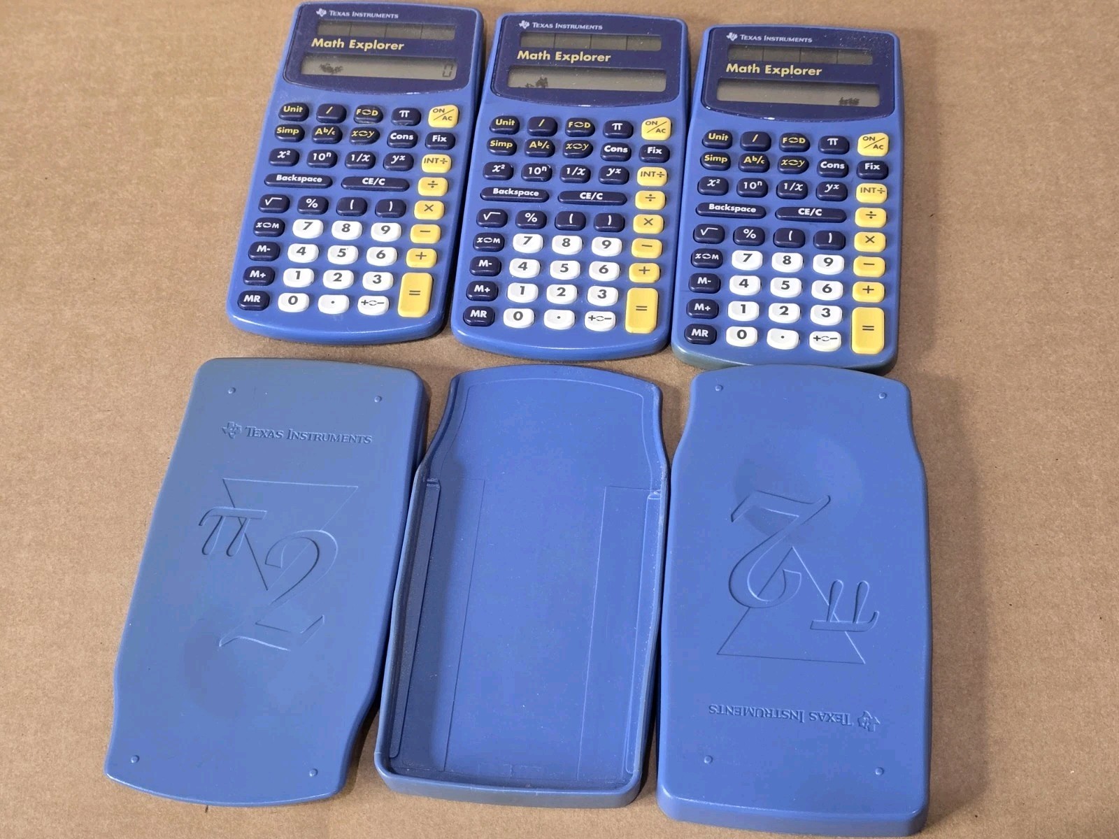 Texas Instruments Math Explorer Calculator Working | Mark On Screens | Qty 3x Texas Instruments Math Explorer Calculator Working | Mark On Screens | Qty 3x