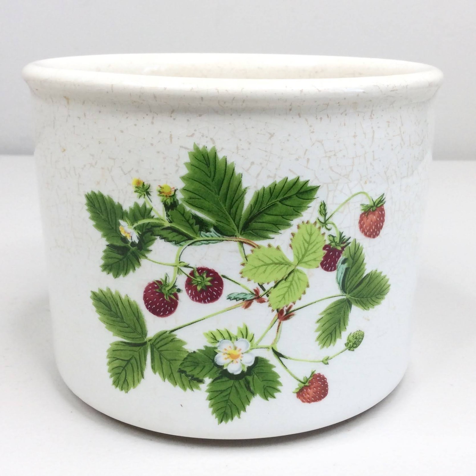 Portmeirion Summer Strawberries Planter Pot England Crock Bowl Portmeirion Summer Strawberries Planter Pot England Crock Bowl