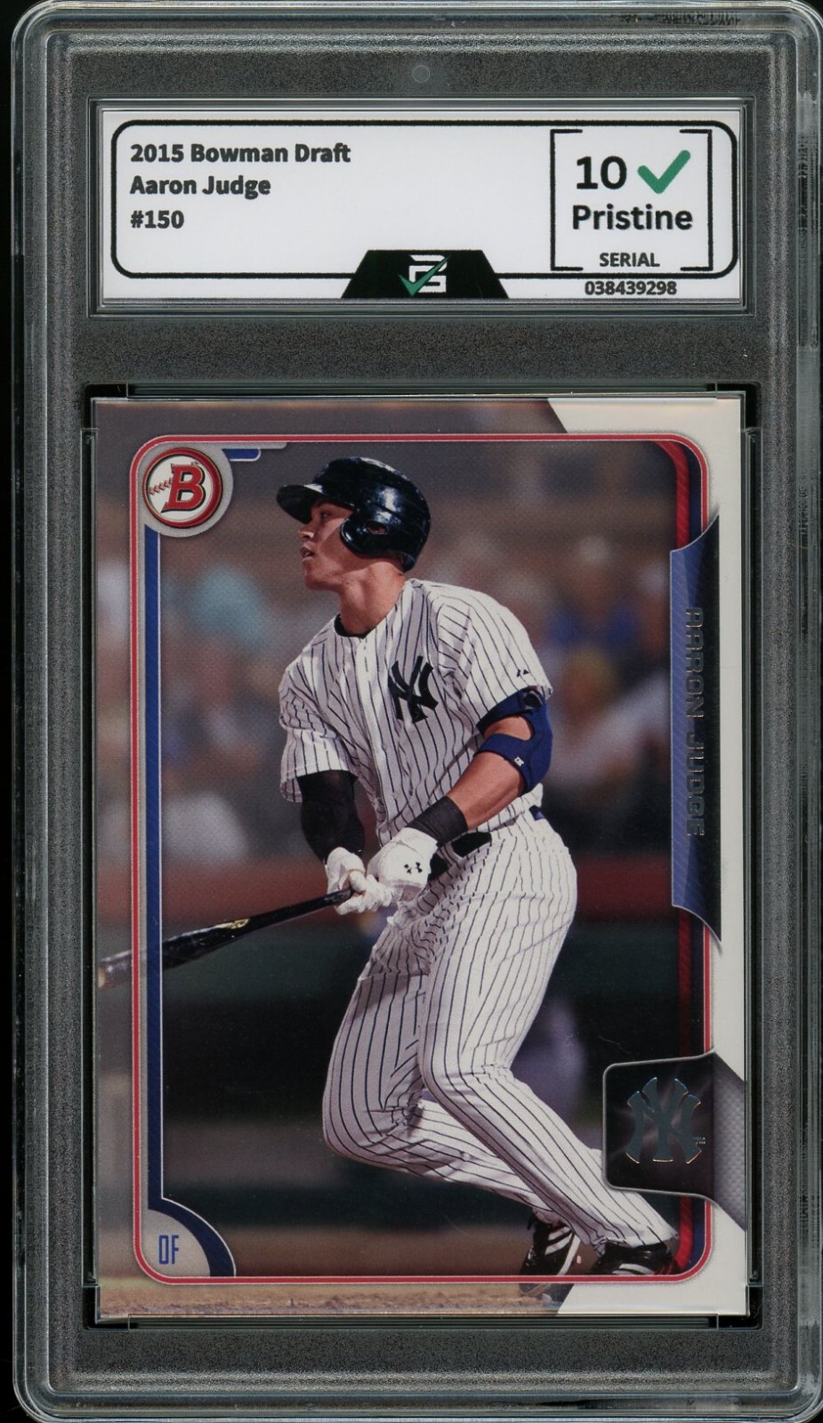 Aaron Judge 2015 Bowman (Topps) Graded 10 Rookie Card #150 RC New York Yankees Aaron Judge 2015 Bowman (Topps) Graded 10 Rookie Card #150 RC New York Yankees