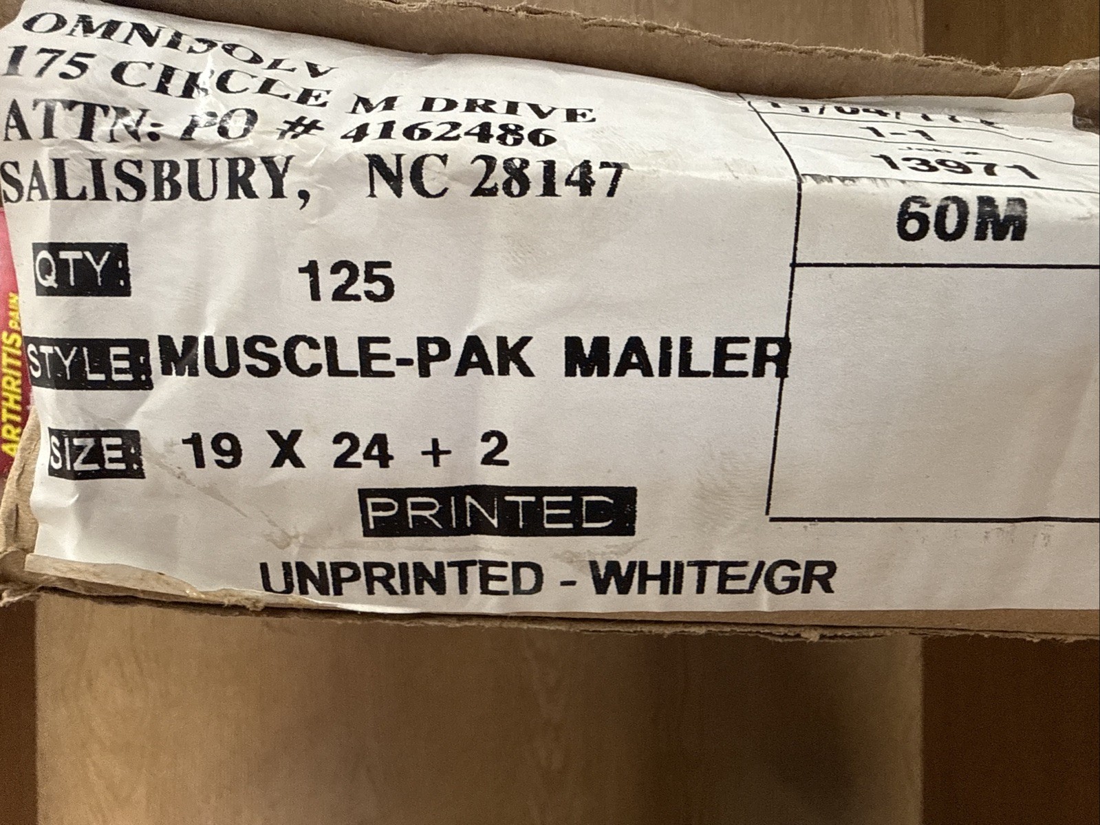125 Count Muscle-Pak Mailer 19x24x2 Shipping Bags Unprinted-White 125 Count Muscle-Pak Mailer 19x24x2 Shipping Bags Unprinted-White