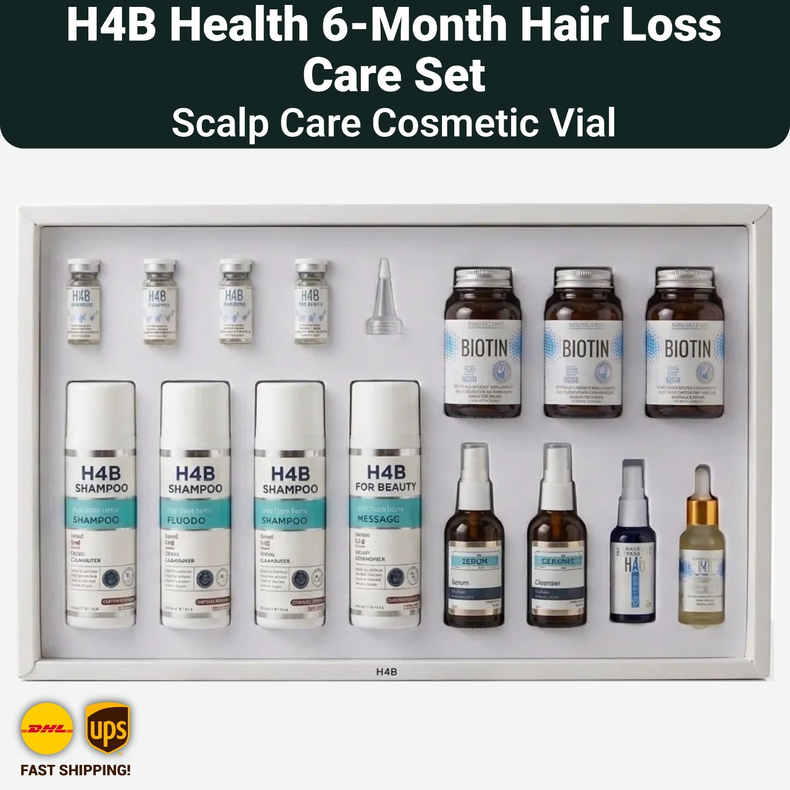 H4B Health 6 Month Hair Loss Care Set H4B Health 6 Month Hair Loss Care Set