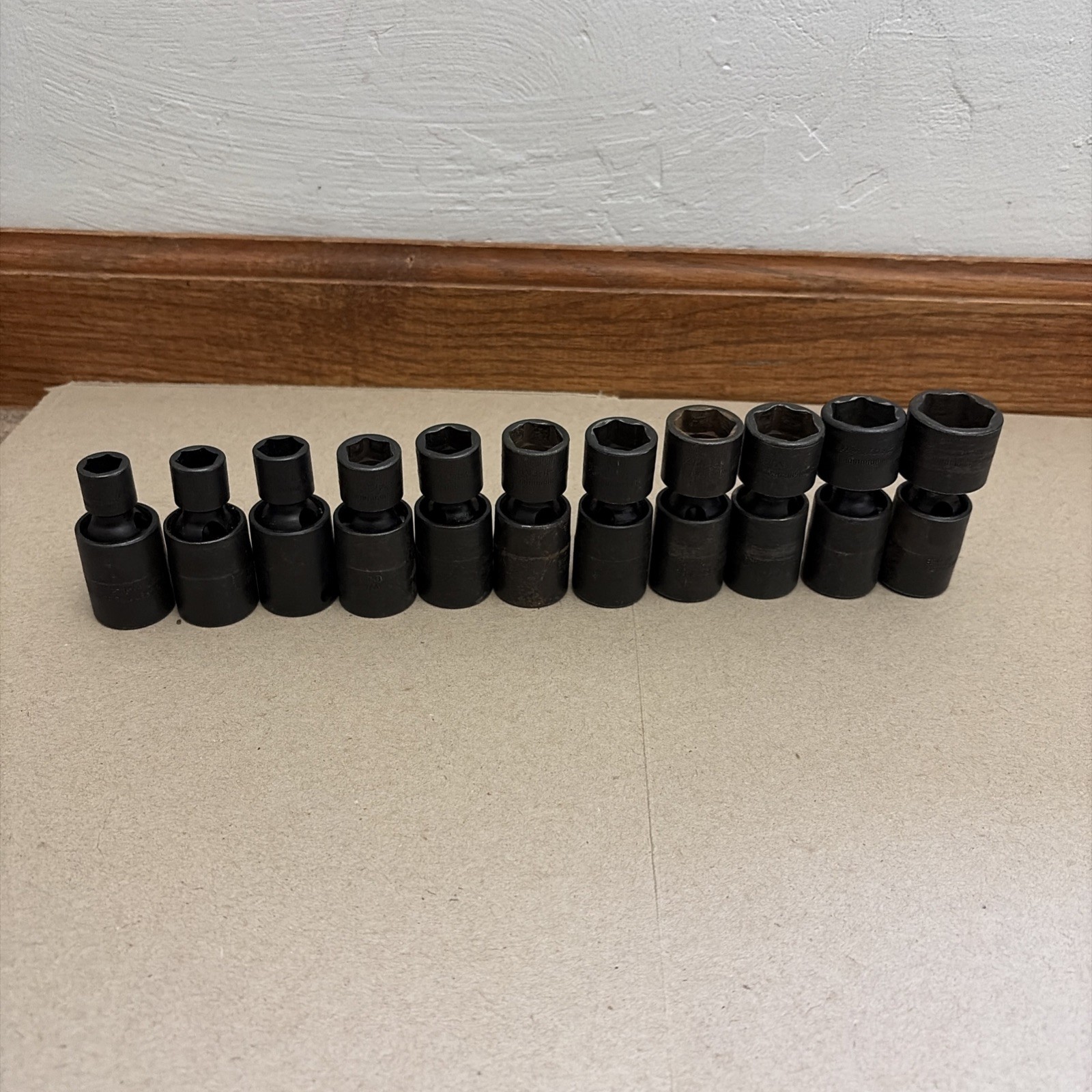 Snap On 3/8” Drive Impact Swivel Flex Socket Set 10-21mm - 11pc Snap On 3/8” Drive Impact Swivel Flex Socket Set 10-21mm - 11pc