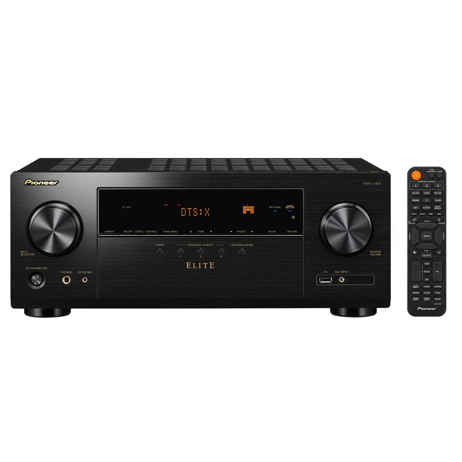 Pioneer Elite VSX-LX105 7.2-Ch Network AV Receiver Dolby Atmos DTS:X 8K HDMI 2.1