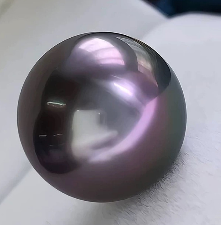 Huge 17-18mm South Sea Genuine Black purple Round Loose Pearl Undrilled 0111