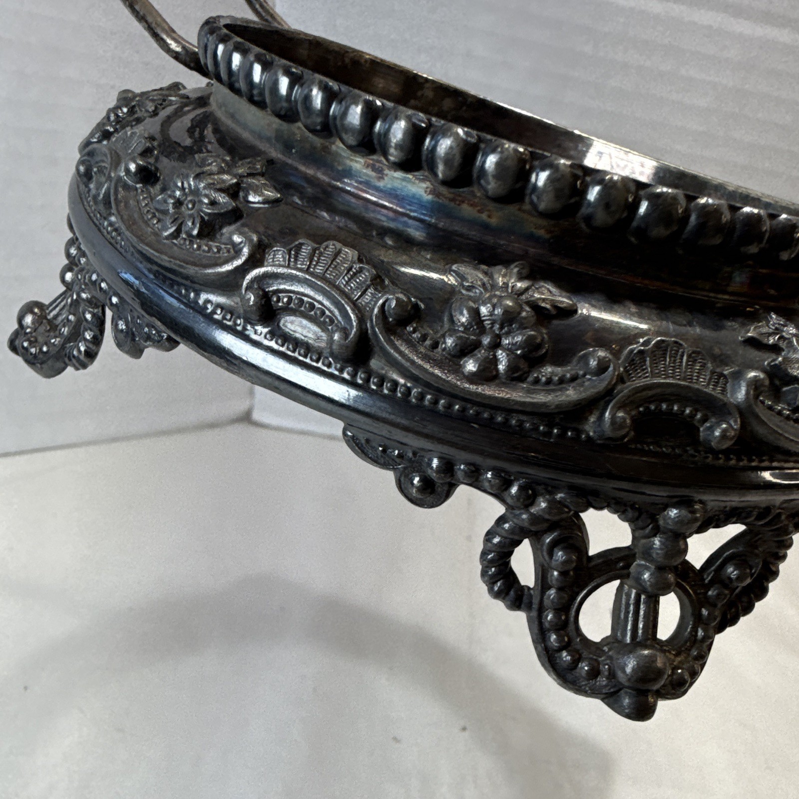 🎁 Wilcox Silverplate Victorian Brides Basket Frame 5596 Antique No Glass