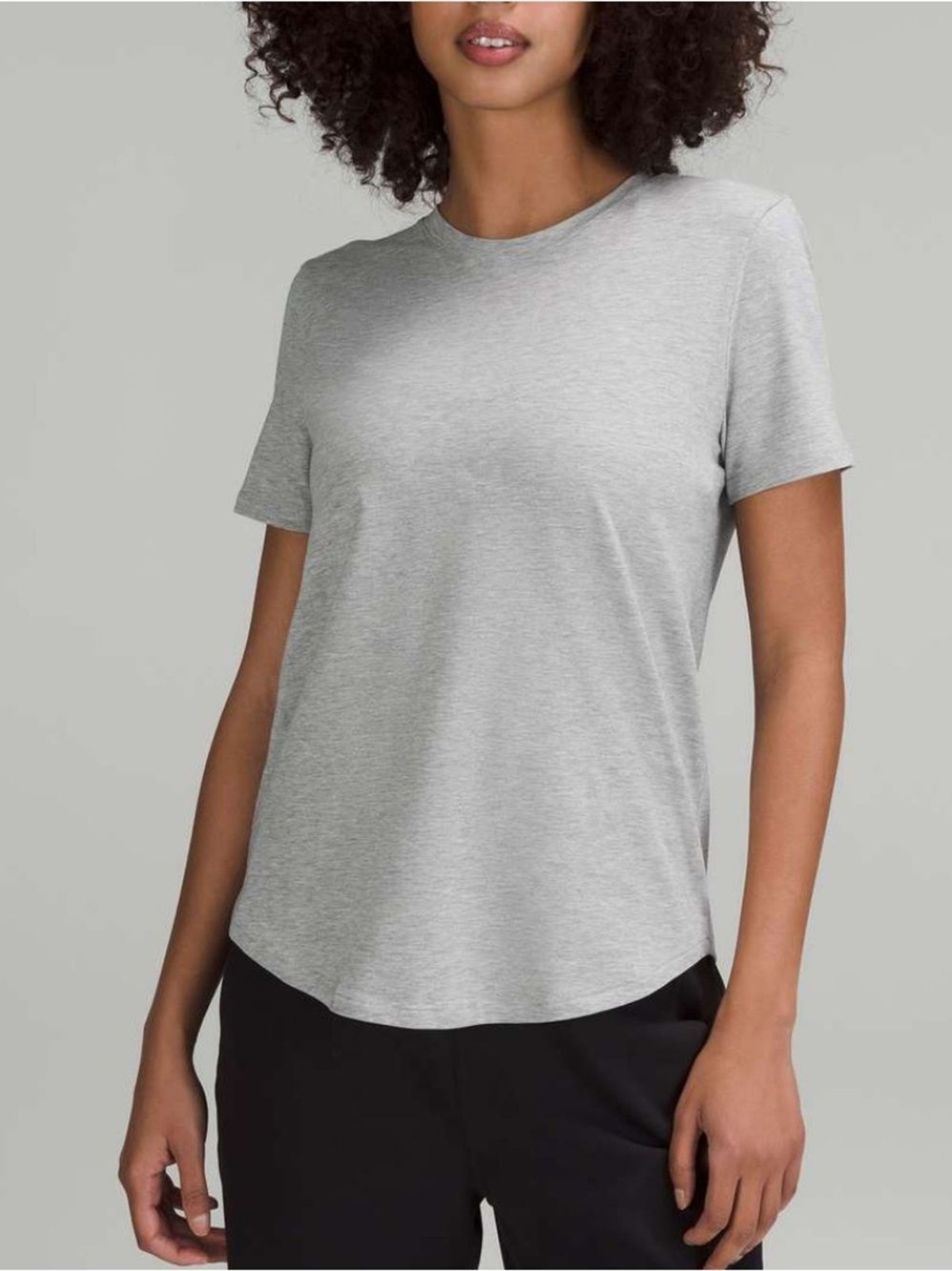 ·Lululemon· Heathered Core Light Grey Love Crewneck Tee Shirt Size 4 ·Lululemon· Heathered Core Light Grey Love Crewneck Tee Shirt Size 4