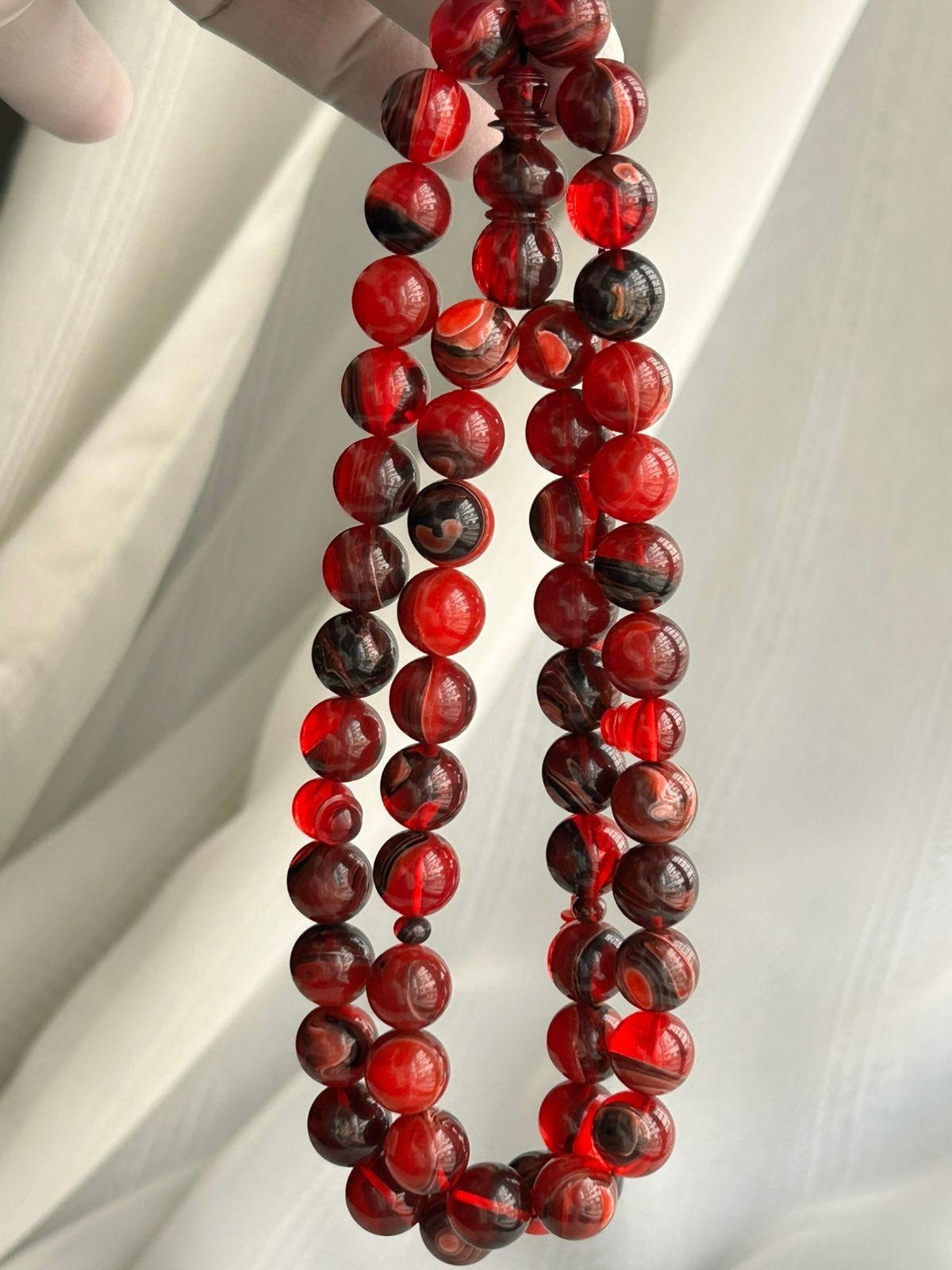 Old Ottoman Faturan Rosary 51 فتوران خام الماني مساطب ملتي كلر خراطة حلبية