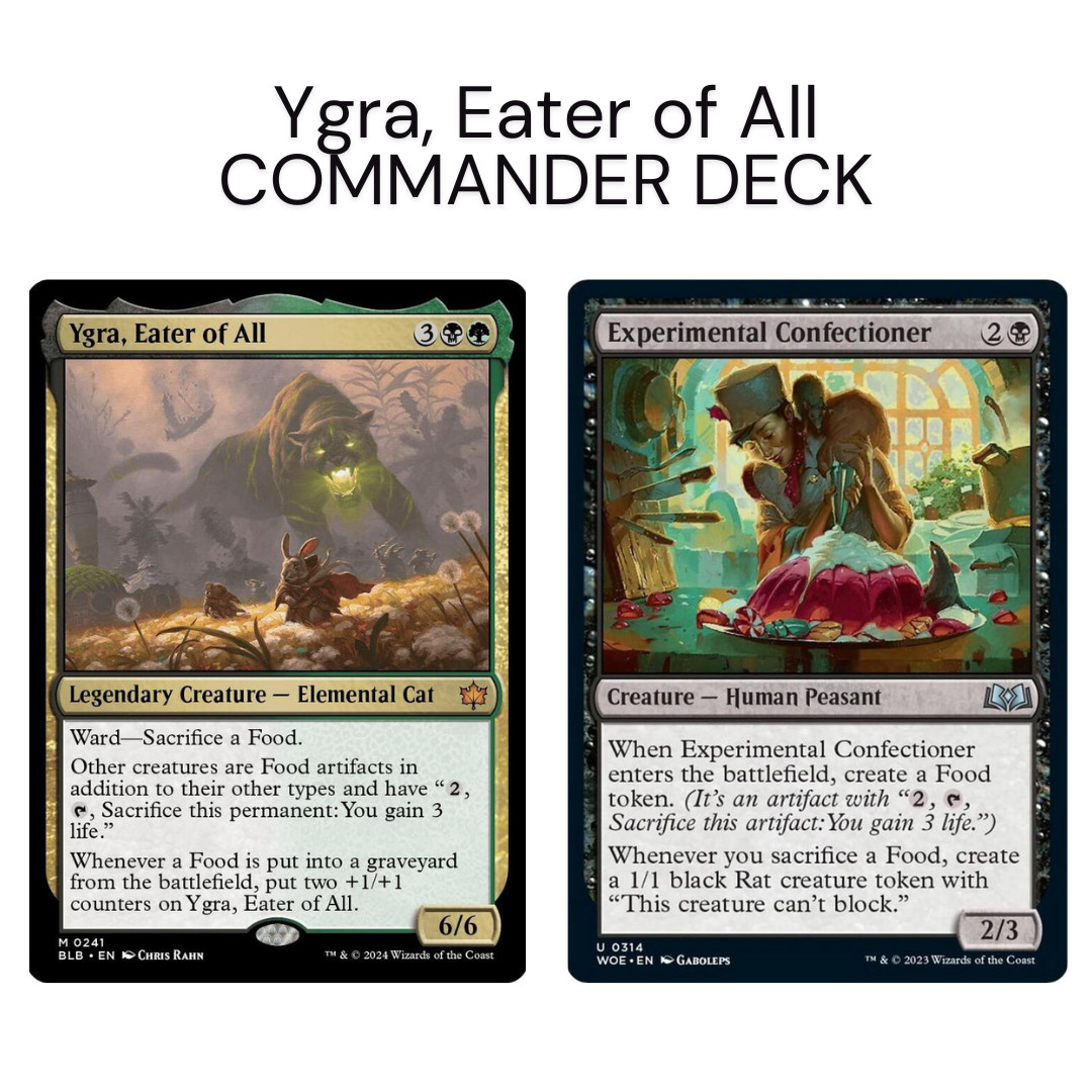 MTG Commander Deck: Ygra Eater of All (Presleeved) Food Sacrifice + Booster Pack