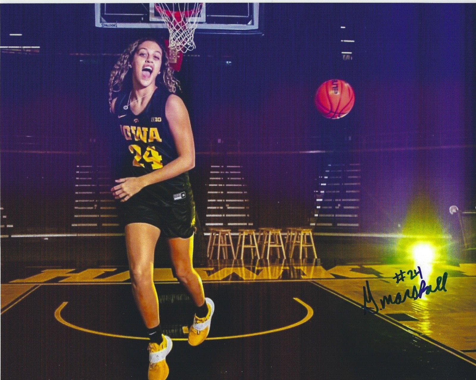 GABBIE MARSHALL Signed 8.5 x 11 Photo Signed REPRINT Basketball IOWA HAWKEYES