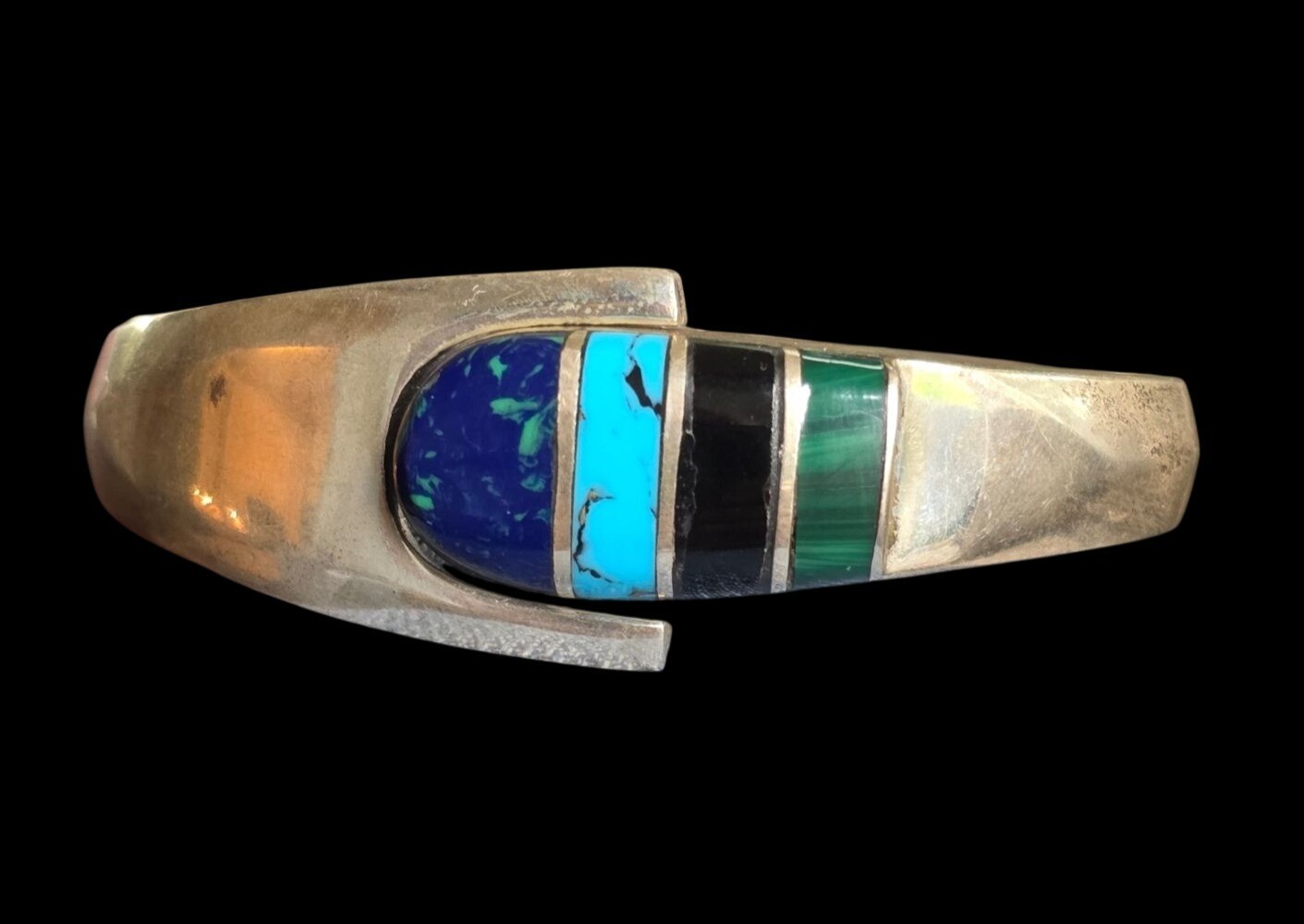 Vintage MEXICO JQM Sterling Silver 925 Modernist Hinged Bangle Vintage Bracelet Vintage MEXICO JQM Sterling Silver 925 Modernist Hinged Bangle Vintage Bracelet
