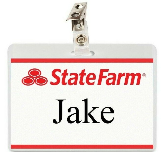 Jake from State Farm ID Badge Name Tag Cosplay Costume Halloween Insurance Jake from State Farm ID Badge Name Tag Cosplay Costume Halloween Insurance