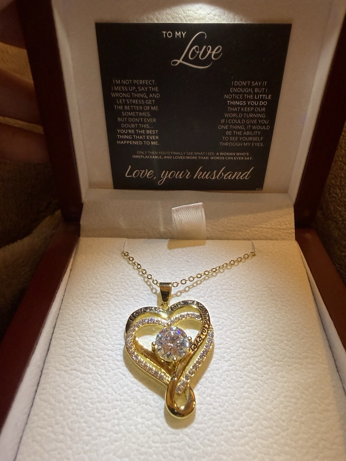 Ziella Jewelry Forever Love Heart Necklaces Wife, To My Love Necklace Ziella Jewelry Forever Love Heart Necklaces Wife, To My Love Necklace