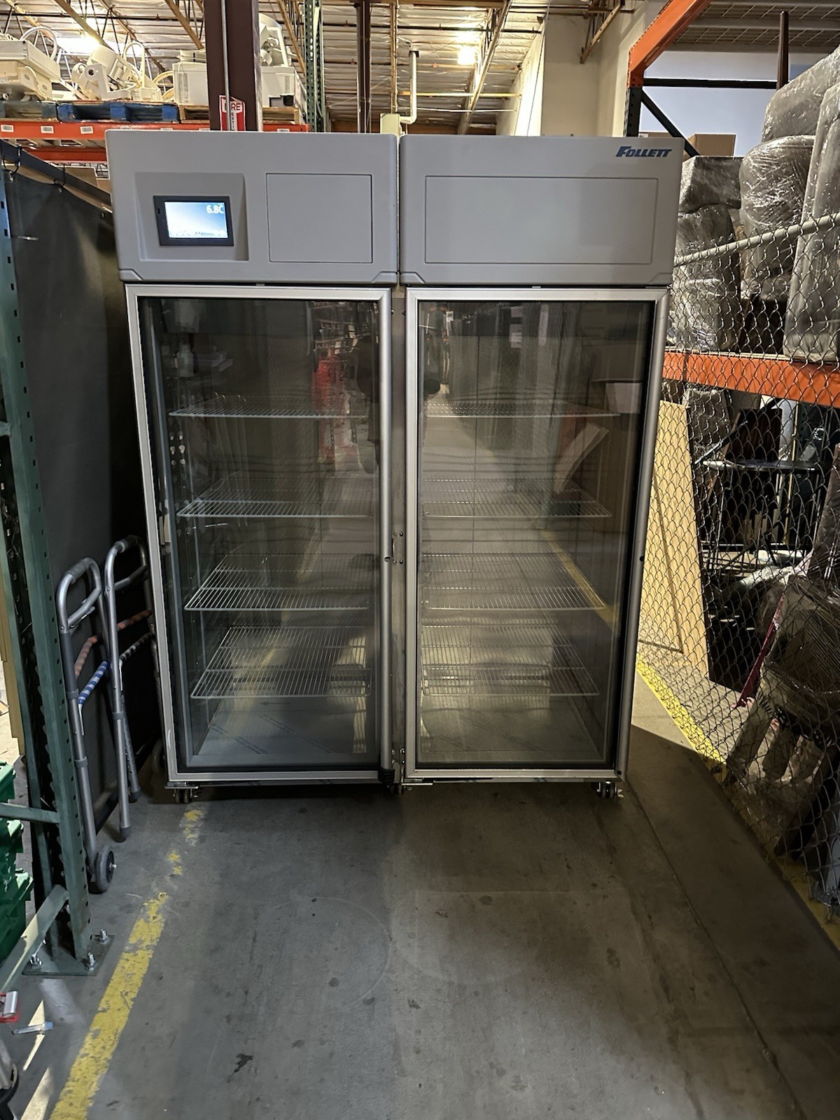 FOLLETT Upright  Pharmacy Lab  Refrigerator, ￼45 Ft.³ DBL Door Alarms Lights