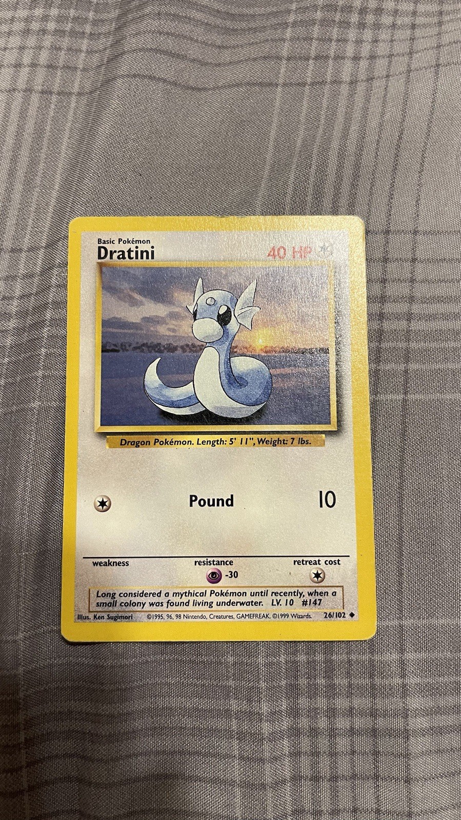 Pokémon TCG Dratini 26/102 Unlimited Uncommon MP Pokémon TCG Dratini 26/102 Unlimited Uncommon MP