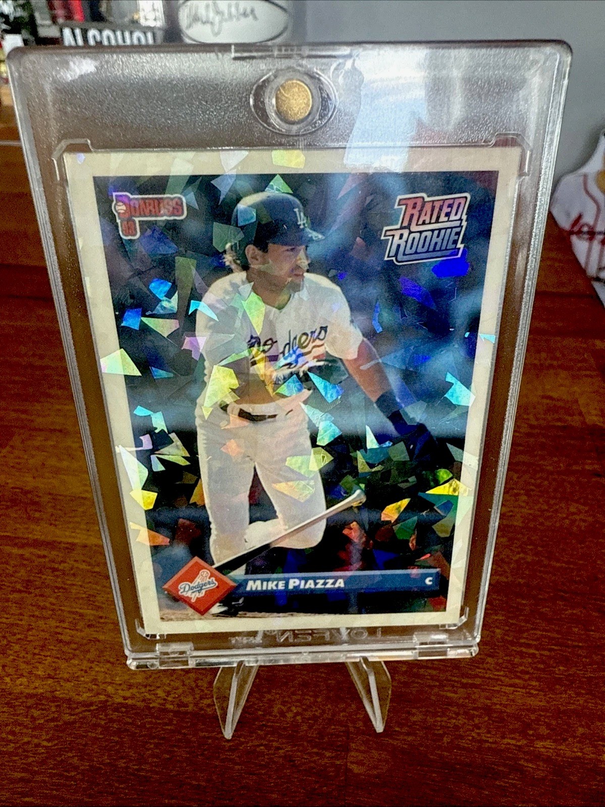 RARE 1/1 CRACKED ICED Mike Piazza Rookie RC 1993 Donruss LA Dodgers #209 CUSTON RARE 1/1 CRACKED ICED Mike Piazza Rookie RC 1993 Donruss LA Dodgers #209 CUSTON