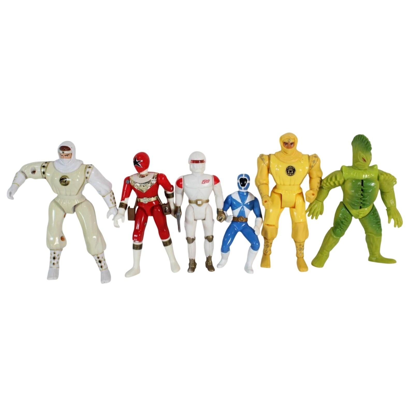 Lot of 6 Vintage Bandai Power Rangers VR Troopers Action Figure 1994 1995 Mixed