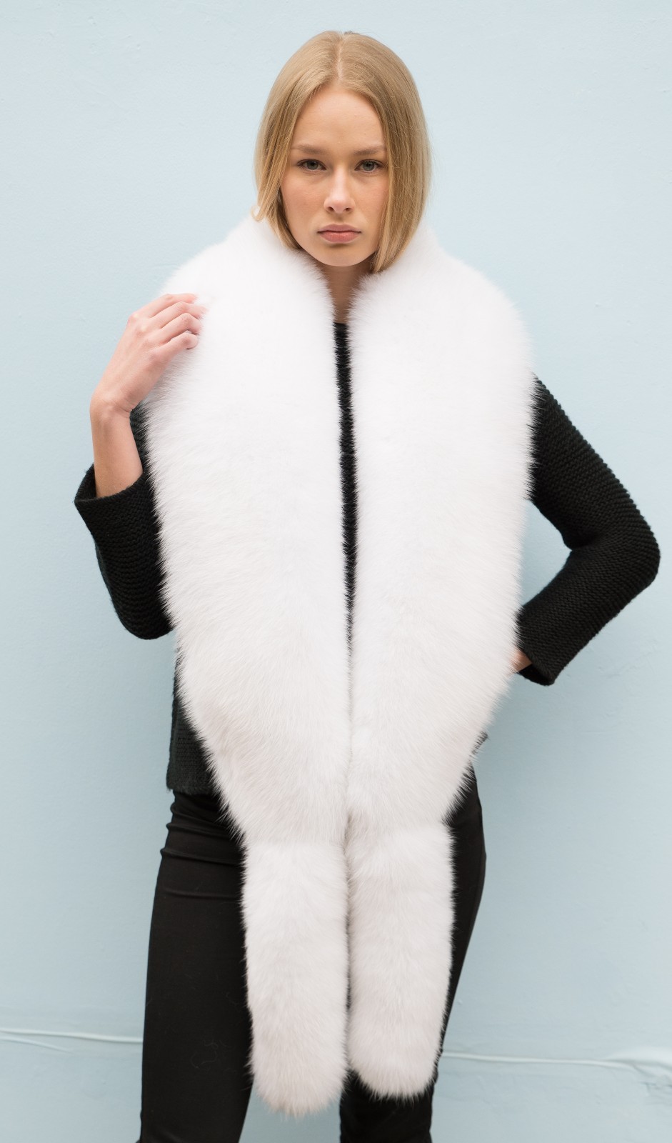 Royal Saga Furs Arctic Pure White Fox Fur Huge 86\