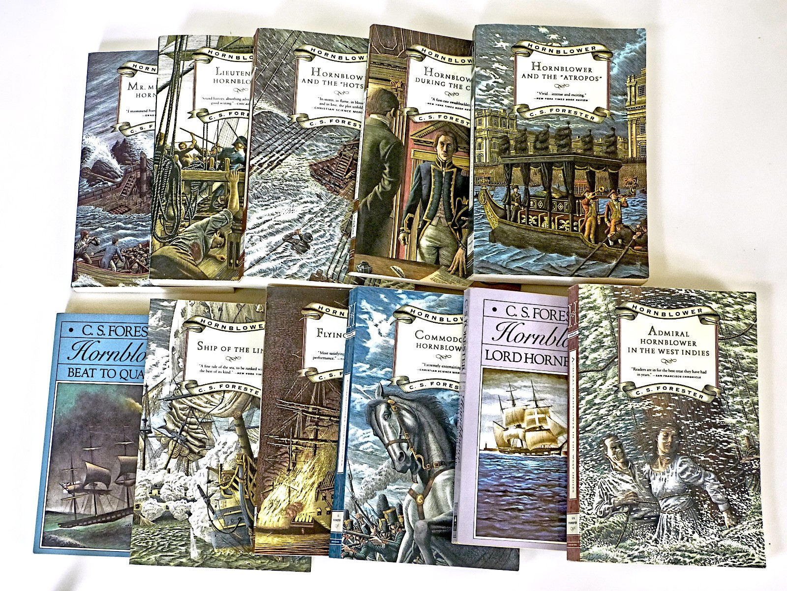 HORATIO HORNBLOWER by C.S. Forester, full set, 1-11, exciting Sea  Adventures
